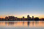 New Brunswick NJ Skyline at Sunset